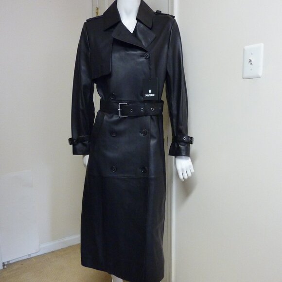 MACKAGE GAEL-V Maxi Leather Trench Coat - Picture 6 of 14